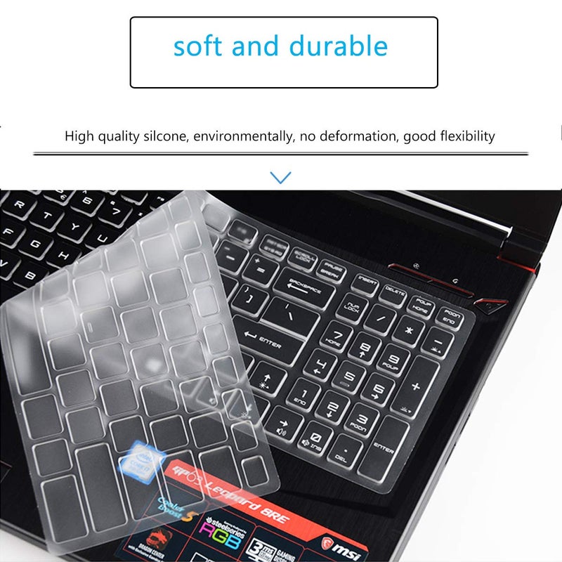 MUBUY-GOL Keyboard Cover for MSI Raider GE77HX GE77 GE76 GE75 GE63, MSI Stealth GS76 GS75, MSI Vector/Leopard GP76 GP75, MSI Katana GF75, MSI Titan GT76, MSI Pulse GL75 GL65 15.6 17.3 MSI Gaming Keyboard Skin - Image 4